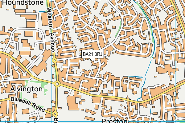 BA21 3RJ map - OS VectorMap District (Ordnance Survey)