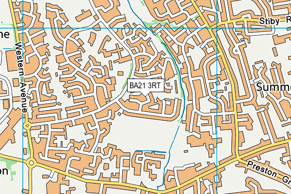 BA21 3RT map - OS VectorMap District (Ordnance Survey)