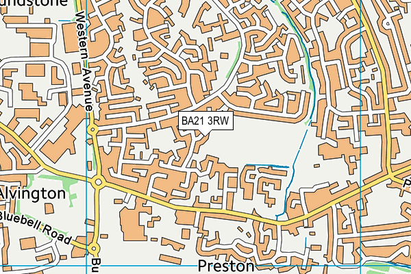BA21 3RW map - OS VectorMap District (Ordnance Survey)