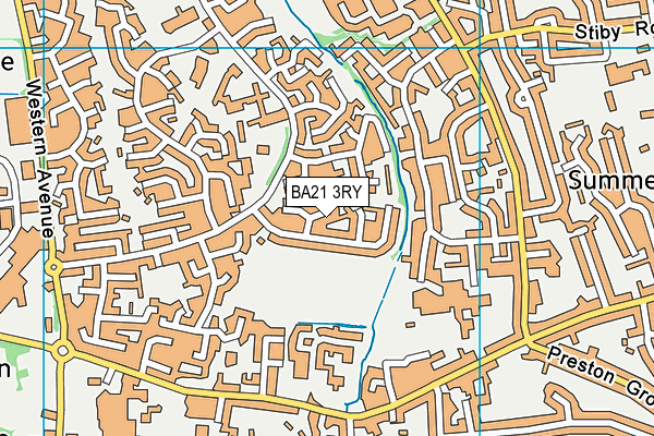 BA21 3RY map - OS VectorMap District (Ordnance Survey)