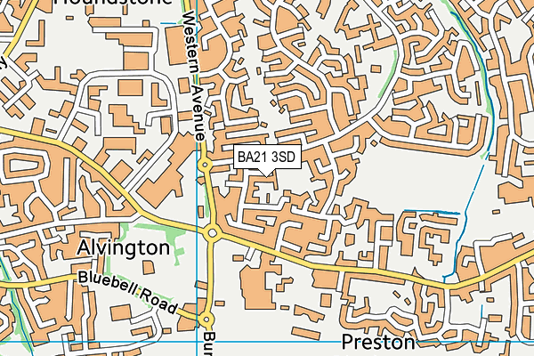 BA21 3SD map - OS VectorMap District (Ordnance Survey)