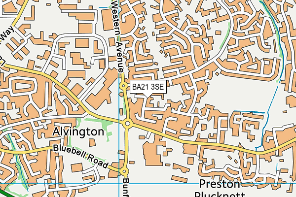 BA21 3SE map - OS VectorMap District (Ordnance Survey)