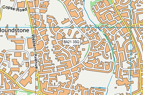 BA21 3SQ map - OS VectorMap District (Ordnance Survey)