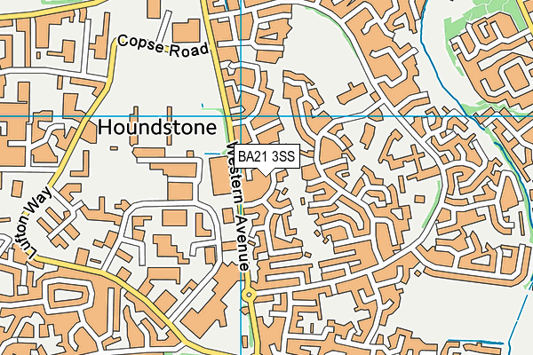 BA21 3SS map - OS VectorMap District (Ordnance Survey)