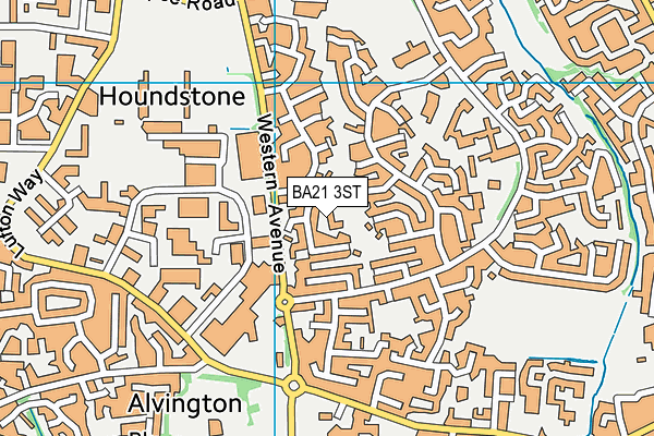 BA21 3ST map - OS VectorMap District (Ordnance Survey)