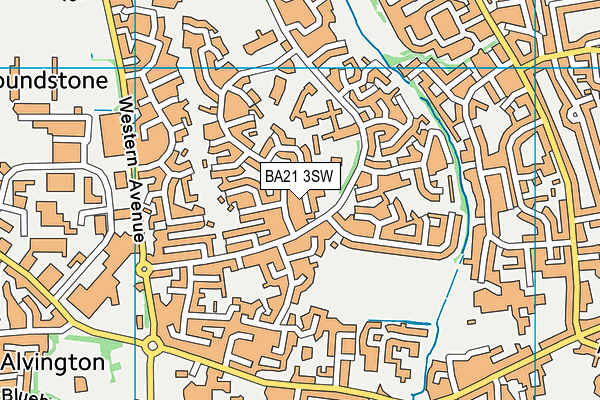 BA21 3SW map - OS VectorMap District (Ordnance Survey)