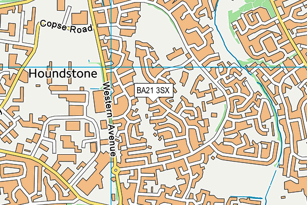 BA21 3SX map - OS VectorMap District (Ordnance Survey)