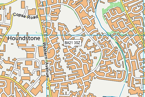 BA21 3SZ map - OS VectorMap District (Ordnance Survey)