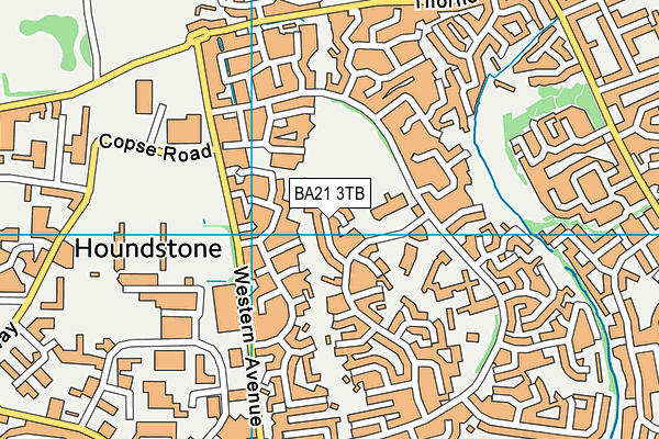 BA21 3TB map - OS VectorMap District (Ordnance Survey)