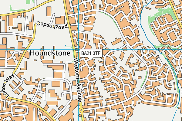 BA21 3TF map - OS VectorMap District (Ordnance Survey)