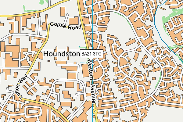 BA21 3TG map - OS VectorMap District (Ordnance Survey)