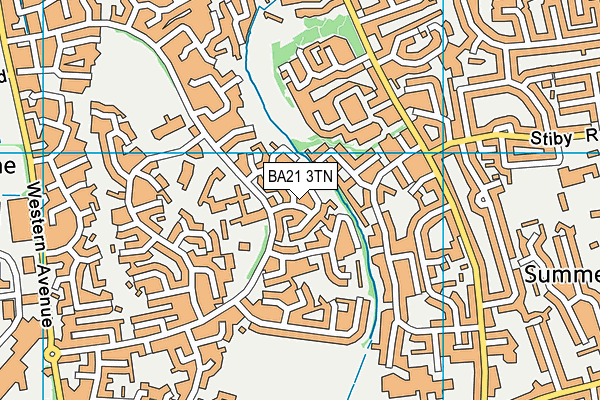 BA21 3TN map - OS VectorMap District (Ordnance Survey)