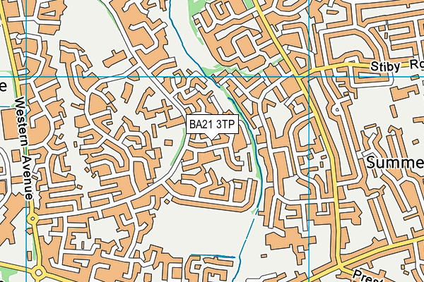 BA21 3TP map - OS VectorMap District (Ordnance Survey)