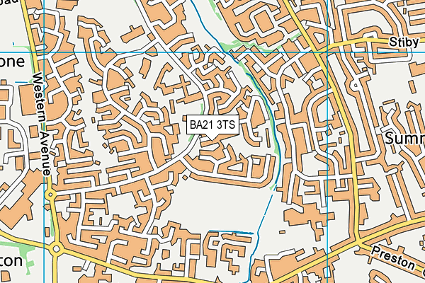 BA21 3TS map - OS VectorMap District (Ordnance Survey)