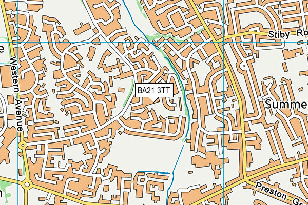 BA21 3TT map - OS VectorMap District (Ordnance Survey)