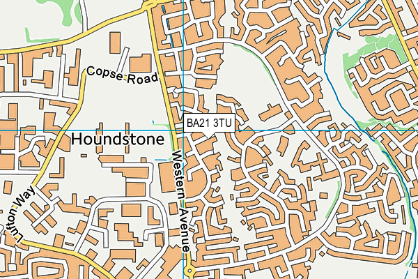 BA21 3TU map - OS VectorMap District (Ordnance Survey)