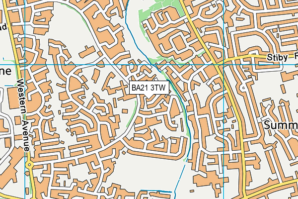 BA21 3TW map - OS VectorMap District (Ordnance Survey)