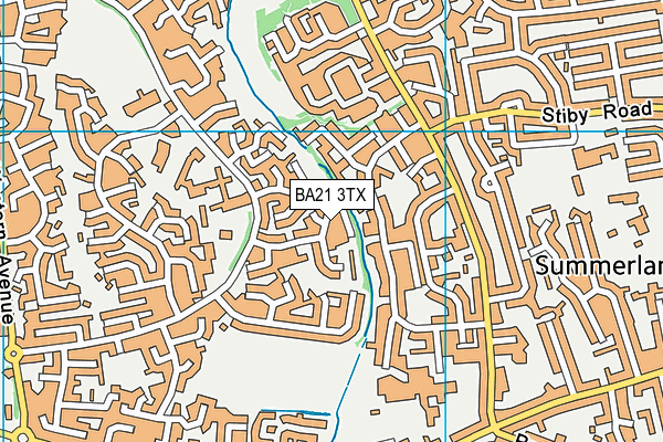 BA21 3TX map - OS VectorMap District (Ordnance Survey)