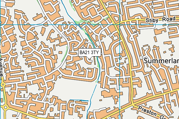 BA21 3TY map - OS VectorMap District (Ordnance Survey)