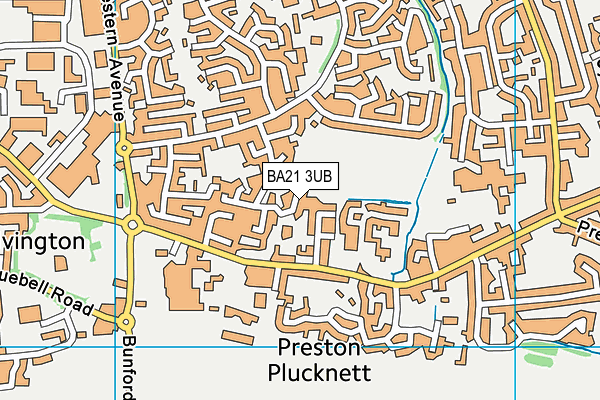 BA21 3UB map - OS VectorMap District (Ordnance Survey)