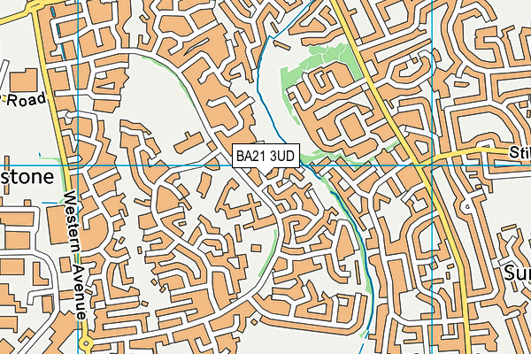BA21 3UD map - OS VectorMap District (Ordnance Survey)