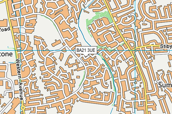 BA21 3UE map - OS VectorMap District (Ordnance Survey)