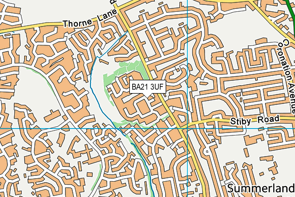 BA21 3UF map - OS VectorMap District (Ordnance Survey)