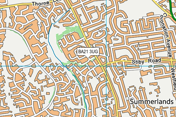 BA21 3UG map - OS VectorMap District (Ordnance Survey)