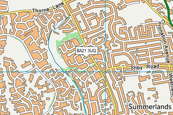 BA21 3UQ map - OS VectorMap District (Ordnance Survey)