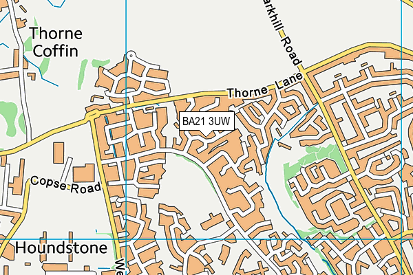 BA21 3UW map - OS VectorMap District (Ordnance Survey)
