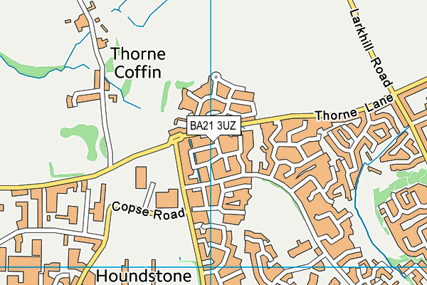 BA21 3UZ map - OS VectorMap District (Ordnance Survey)