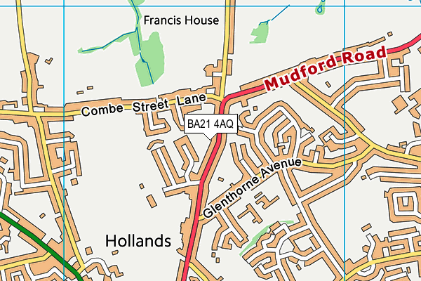 BA21 4AQ map - OS VectorMap District (Ordnance Survey)