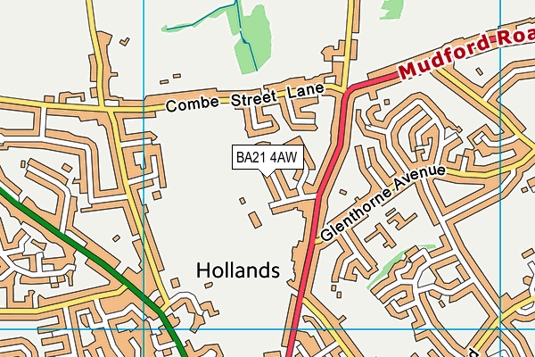Yeovil Recreation Centre map (BA21 4AW) - OS VectorMap District (Ordnance Survey)