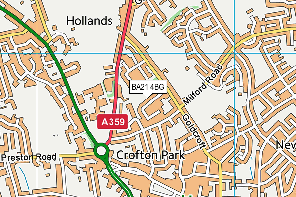 BA21 4BG map - OS VectorMap District (Ordnance Survey)