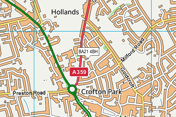 BA21 4BH map - OS VectorMap District (Ordnance Survey)