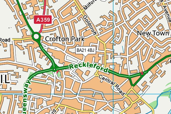 BA21 4BJ map - OS VectorMap District (Ordnance Survey)