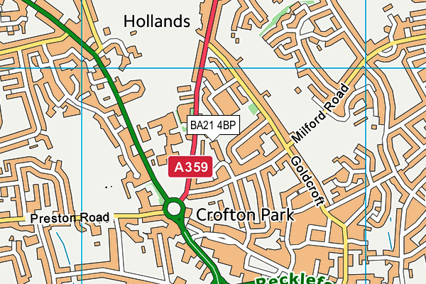 BA21 4BP map - OS VectorMap District (Ordnance Survey)