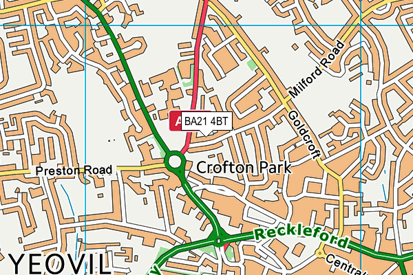 BA21 4BT map - OS VectorMap District (Ordnance Survey)