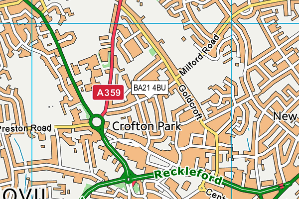 BA21 4BU map - OS VectorMap District (Ordnance Survey)