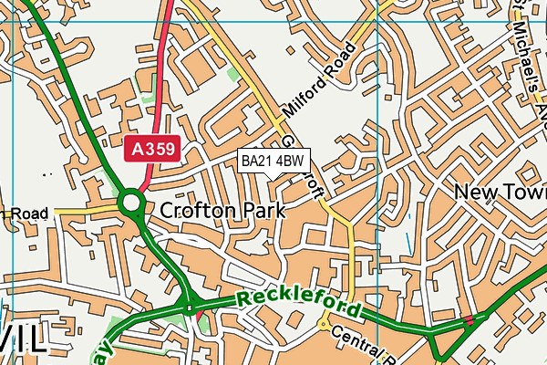 BA21 4BW map - OS VectorMap District (Ordnance Survey)