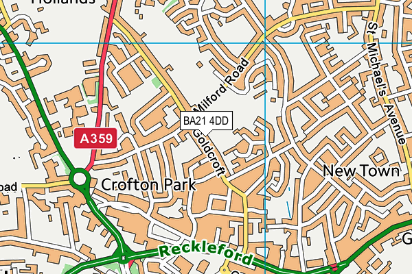 BA21 4DD map - OS VectorMap District (Ordnance Survey)