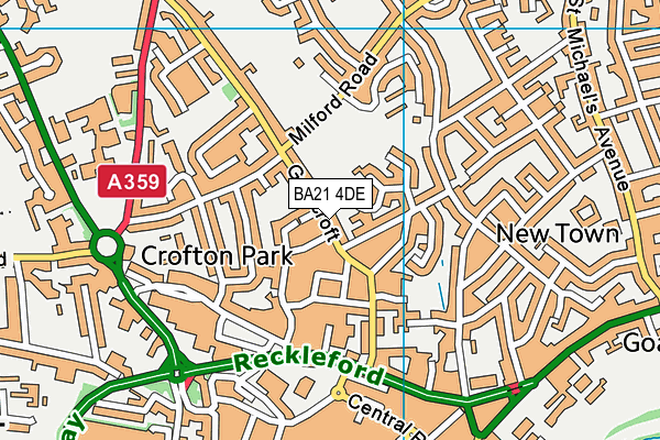 BA21 4DE map - OS VectorMap District (Ordnance Survey)