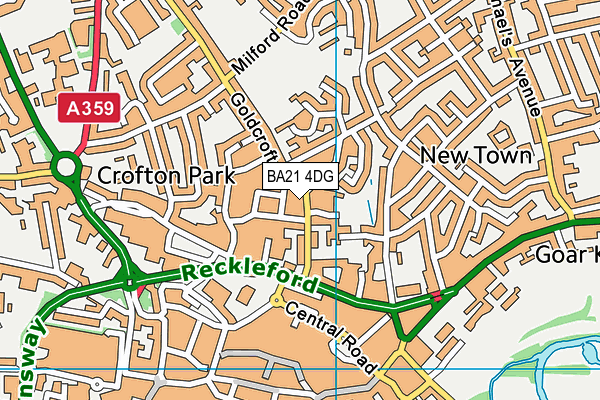 BA21 4DG map - OS VectorMap District (Ordnance Survey)