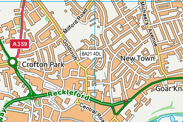 BA21 4DL map - OS VectorMap District (Ordnance Survey)