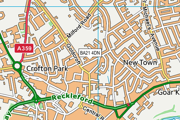 BA21 4DN map - OS VectorMap District (Ordnance Survey)