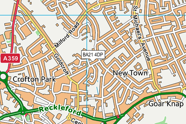 BA21 4DP map - OS VectorMap District (Ordnance Survey)