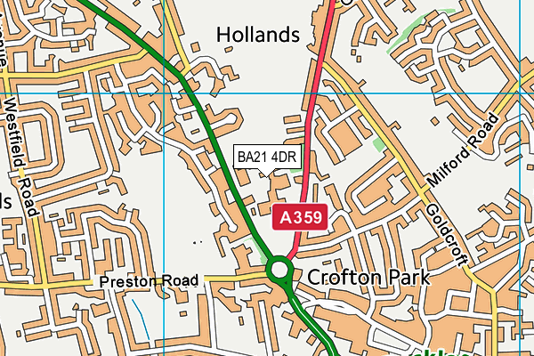 Yeovil College Sports Centre map (BA21 4DR) - OS VectorMap District (Ordnance Survey)