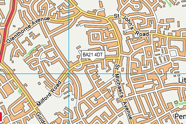 BA21 4DT map - OS VectorMap District (Ordnance Survey)
