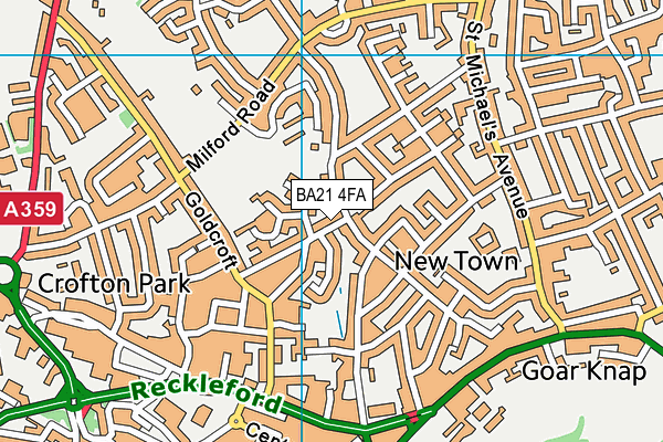 BA21 4FA map - OS VectorMap District (Ordnance Survey)