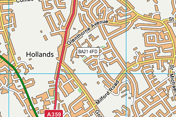 BA21 4FD map - OS VectorMap District (Ordnance Survey)